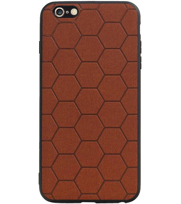 Hexagon Hard Case voor iPhone 6 Plus / 6s Plus Bruin