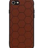 Estuche rígido hexagonal para iPhone 8 / iPhone 7 marrón