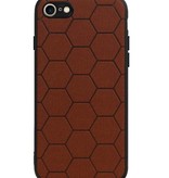 Hexagon Hard Case voor iPhone 8 / iPhone 7 Bruin