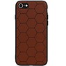 Étui rigide hexagonal pour iPhone 8 / iPhone 7, brun