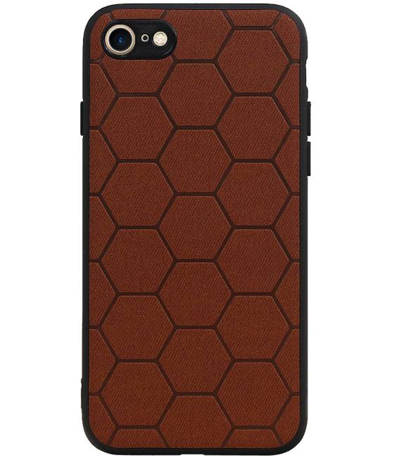 Hexagon Hard Case til iPhone 8 / iPhone 7 Brown