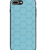 Étui rigide hexagonal pour iPhone 8 Plus / iPhone 7 Plus bleu