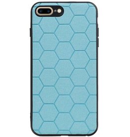 Étui rigide hexagonal pour iPhone 8 Plus / iPhone 7 Plus bleu