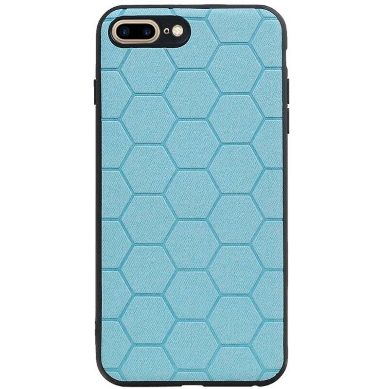 Custodia rigida esagonale per iPhone 8 Plus / iPhone 7 Plus blu
