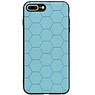 Étui rigide hexagonal pour iPhone 8 Plus / iPhone 7 Plus bleu