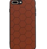 Estuche rígido hexagonal para iPhone 8 Plus / iPhone 7 Plus marrón