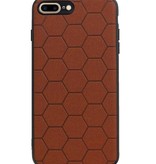 Hexagon Hard Case voor iPhone 8 Plus / iPhone 7 Plus Bruin