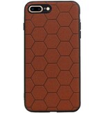 Étui rigide hexagonal pour iPhone 8 Plus / iPhone 7 Plus marron