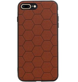 Estuche rígido hexagonal para iPhone 8 Plus / iPhone 7 Plus marrón