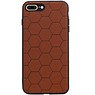 Étui rigide hexagonal pour iPhone 8 Plus / iPhone 7 Plus marron