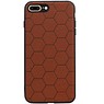 Hexagon Hard Case for iPhone 8 Plus / iPhone 7 Plus Brown