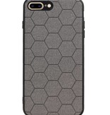 Hexagon Hard Case voor iPhone 8 Plus / iPhone 7 Plus Grijs