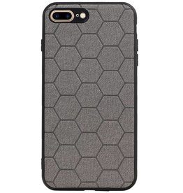 Estuche rígido hexagonal para iPhone 8 Plus / iPhone 7 Plus gris