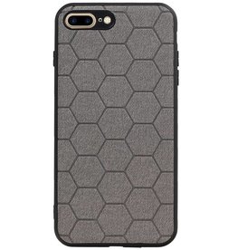 Étui rigide hexagonal pour iPhone 8 Plus / iPhone 7 Plus gris