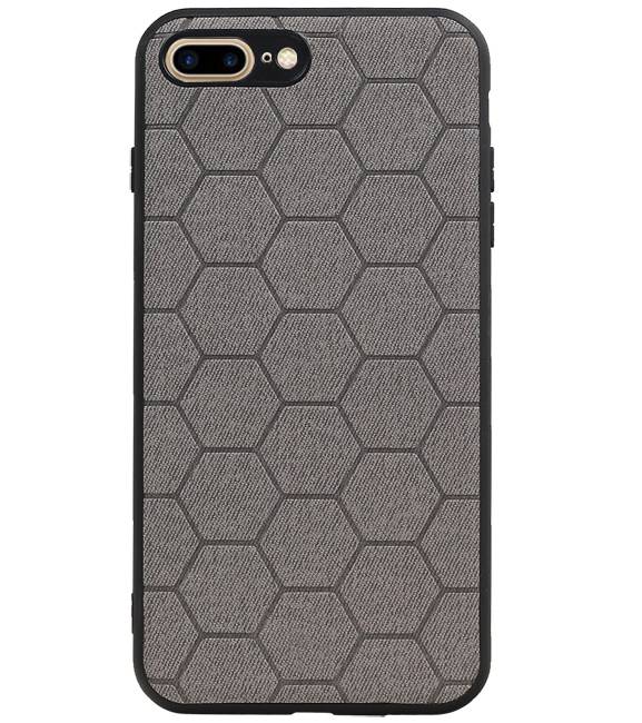 Étui rigide hexagonal pour iPhone 8 Plus / iPhone 7 Plus gris