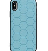 Hexagon Hard Case für iPhone X / iPhone XS Blau