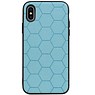 Estuche rígido hexagonal para iPhone X / iPhone XS azul