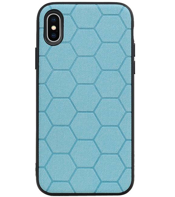 Hexagon Hard Case für iPhone X / iPhone XS Blau