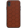 Estuche rígido hexagonal para iPhone X / iPhone XS marrón