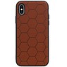 Hexagon Hard Case voor iPhone X / iPhone XS Bruin