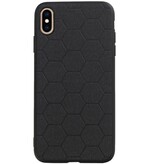 Étui rigide hexagonal pour iPhone XS Max noir