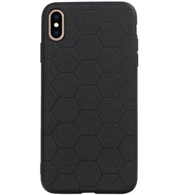 Étui rigide hexagonal pour iPhone XS Max noir