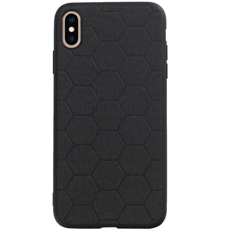 Étui rigide hexagonal pour iPhone XS Max noir