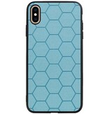 Hexagon Hard Case for iPhone XS Max Blue
