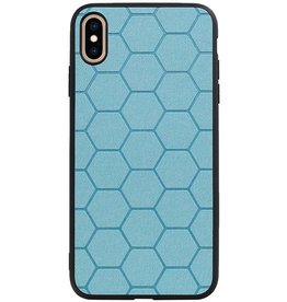Estuche rígido hexagonal para iPhone XS Max Blue