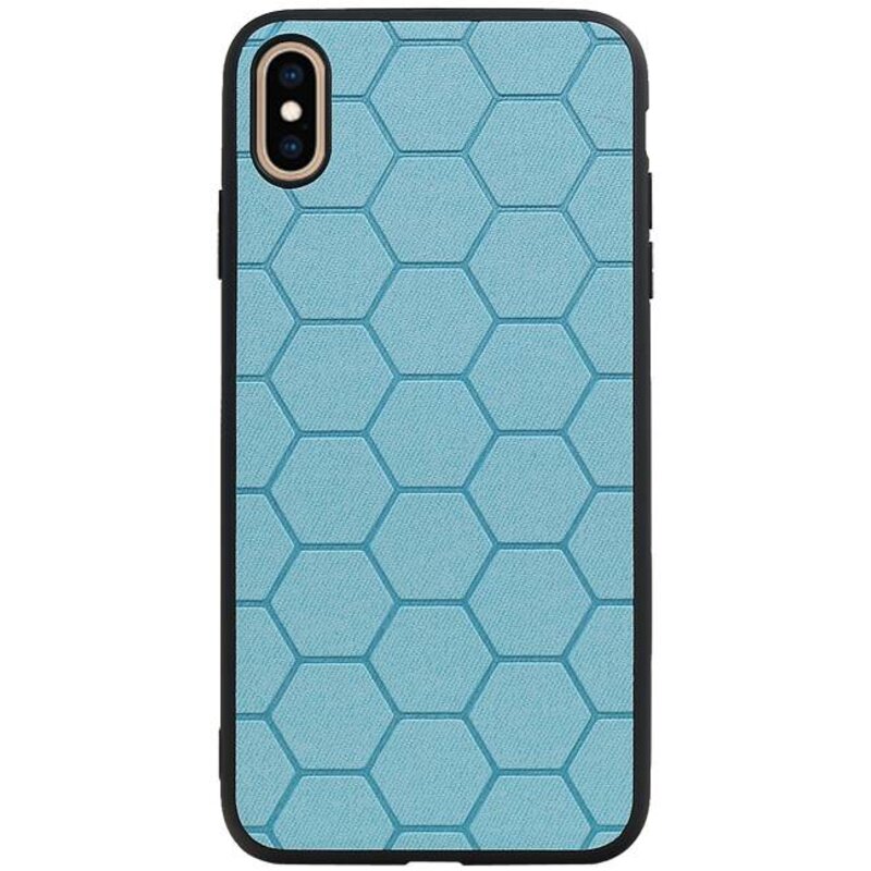 Hexagon Hard Case voor iPhone XS Max Blauw
