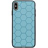 Estuche rígido hexagonal para iPhone XS Max Blue