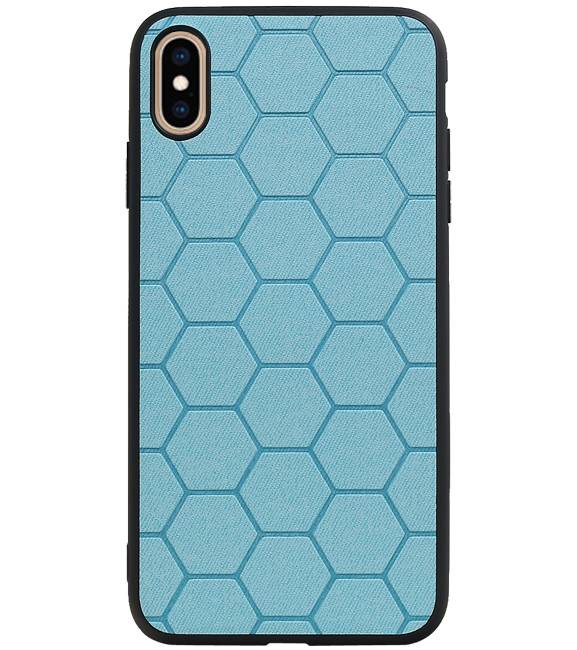 Hexagon Hard Case für iPhone XS Max Blue