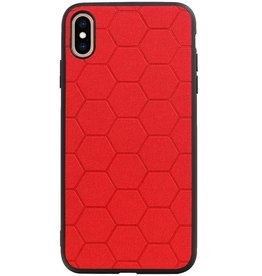 Estuche rígido hexagonal para iPhone XS Max Red
