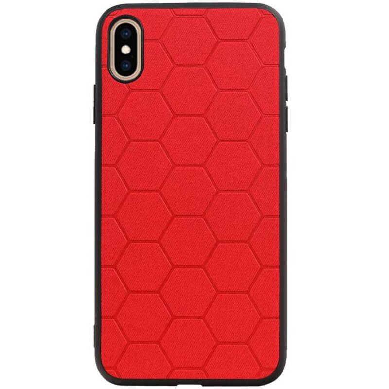 Hexagon Hard Case for iPhone XS Max Red