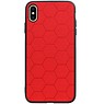 Custodia rigida esagonale per iPhone XS Max Red