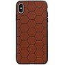 Custodia rigida esagonale per iPhone XS Max Brown