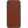 Hexagon Hard Case voor iPhone XS Max Bruin