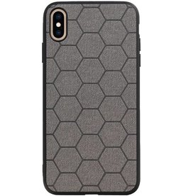 Estuche rígido hexagonal para iPhone XS Max Grey