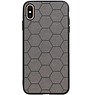 Estuche rígido hexagonal para iPhone XS Max Grey