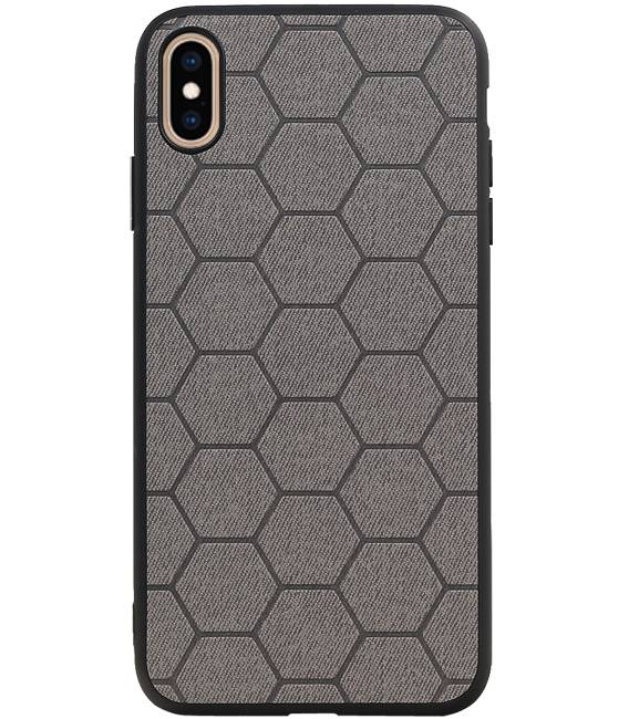 Estuche rígido hexagonal para iPhone XS Max Grey