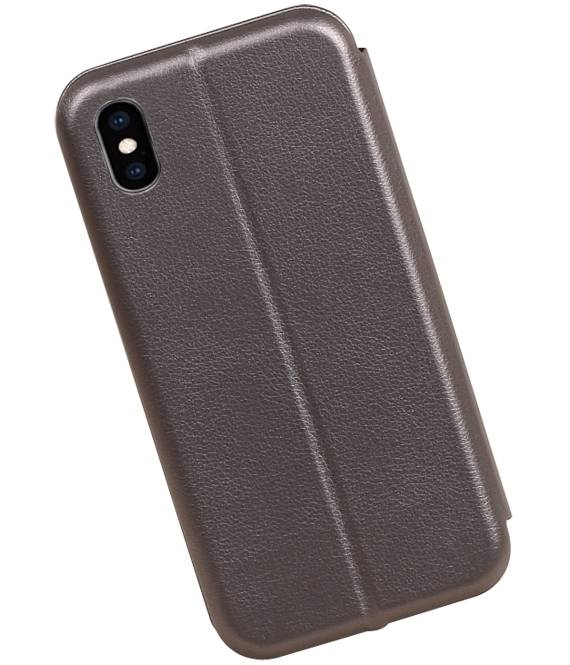 Etui Folio Slim pour iPhone XS Max Gris