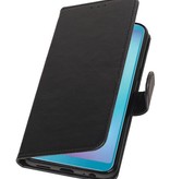 Pull Up Bookstyle voor Samsung Galaxy A6s Zwart