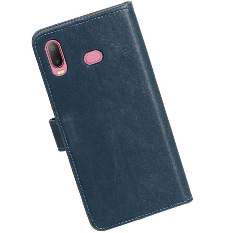 Pull Up Bookstyle per Samsung Galaxy A6s Blue