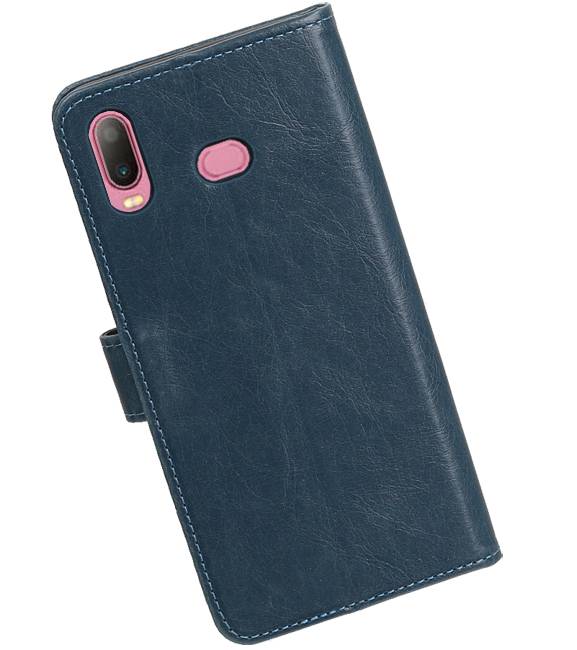 Pull Up Bookstyle pour Samsung Galaxy A6s Bleu