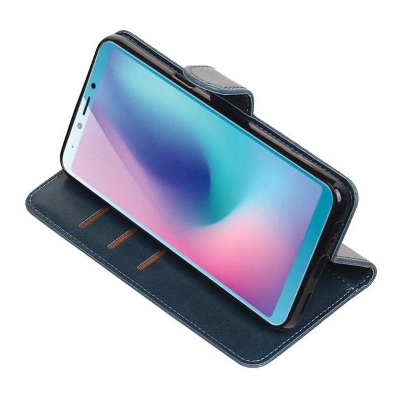 Pull Up Bookstyle per Samsung Galaxy A6s Blue