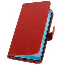 Pull Up Bookstyle voor Samsung Galaxy A6s Rood
