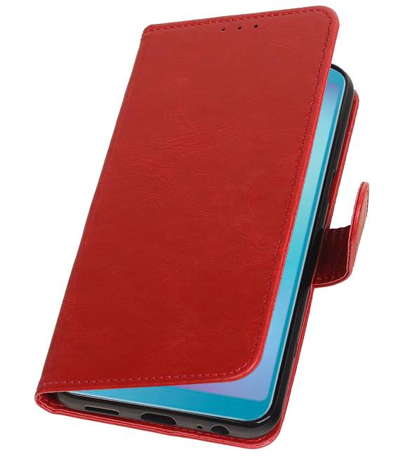 Pull Up Bookstyle voor Samsung Galaxy A6s Rood