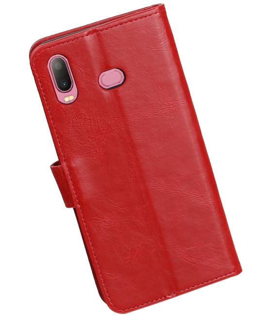 Pull Up Bookstyle voor Samsung Galaxy A6s Rood