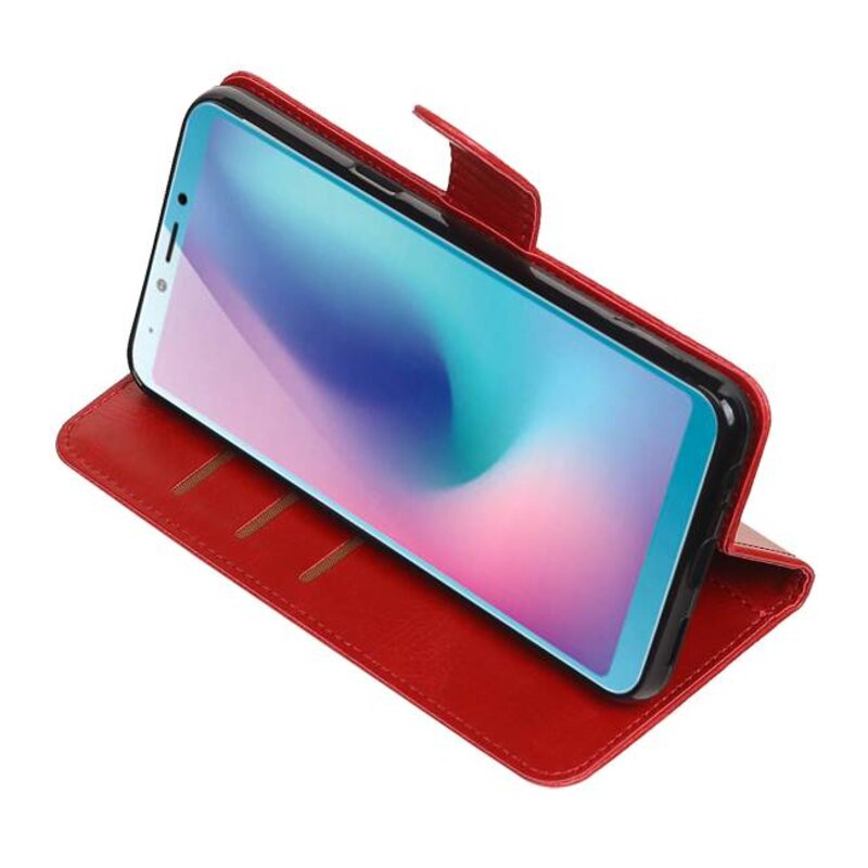Pull Up Bookstyle for Samsung Galaxy A6s Red