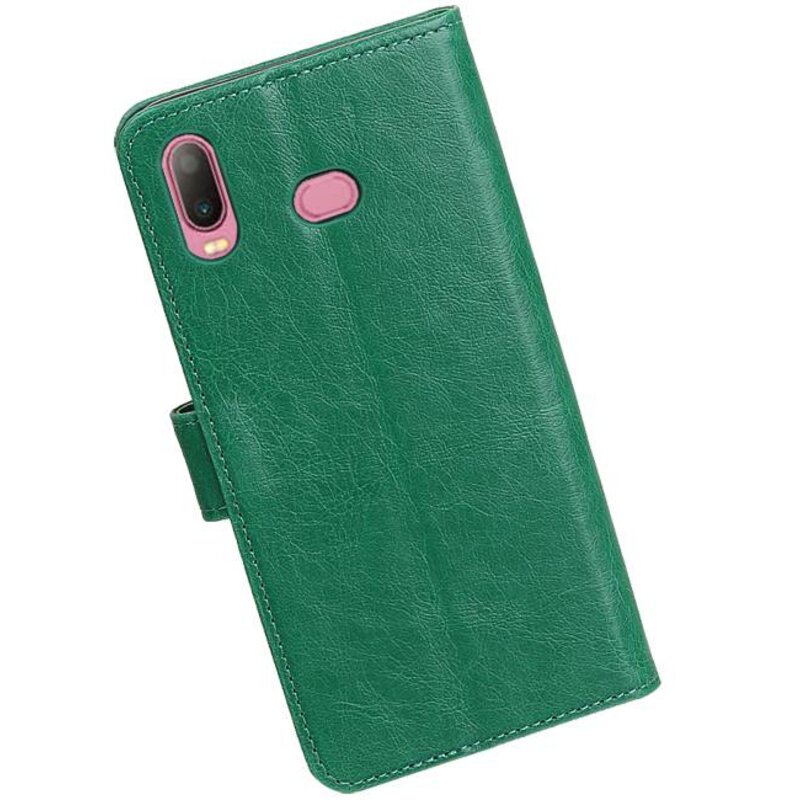 Pull Up Bookstyle for Samsung Galaxy A6s Green
